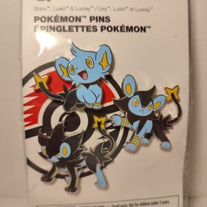Pokemon TCG Shinx Luxio & Luxray Enamel Pins Set Official Nintendo Lapel Badges